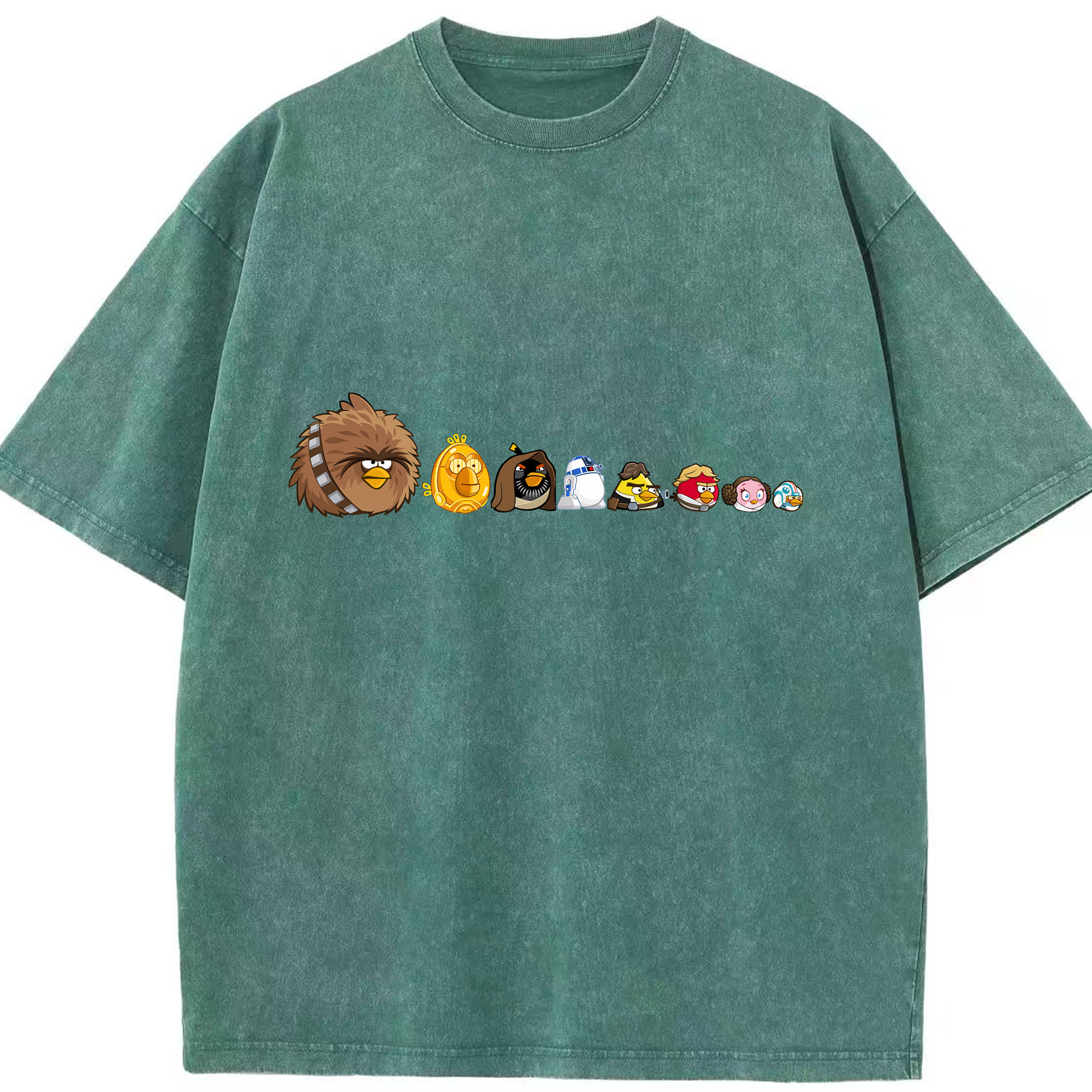 （画像用） Angry Birds アングリーバード 綿100% ヴィンテージ風 半袖Tシャツ（フロントプリント）